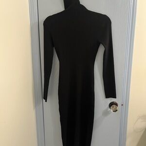 Lea & Viola Black Long Sleeve Sweater Dress